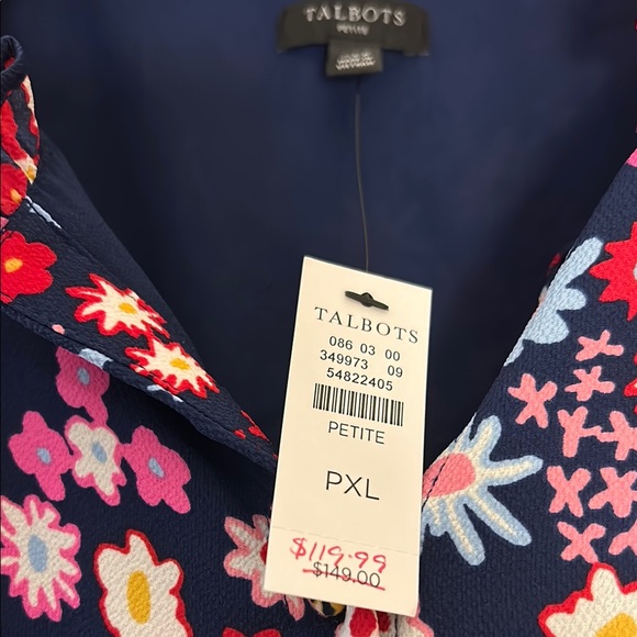 NWT Talbots floral V-Neck Dress - Picture 10 of 16